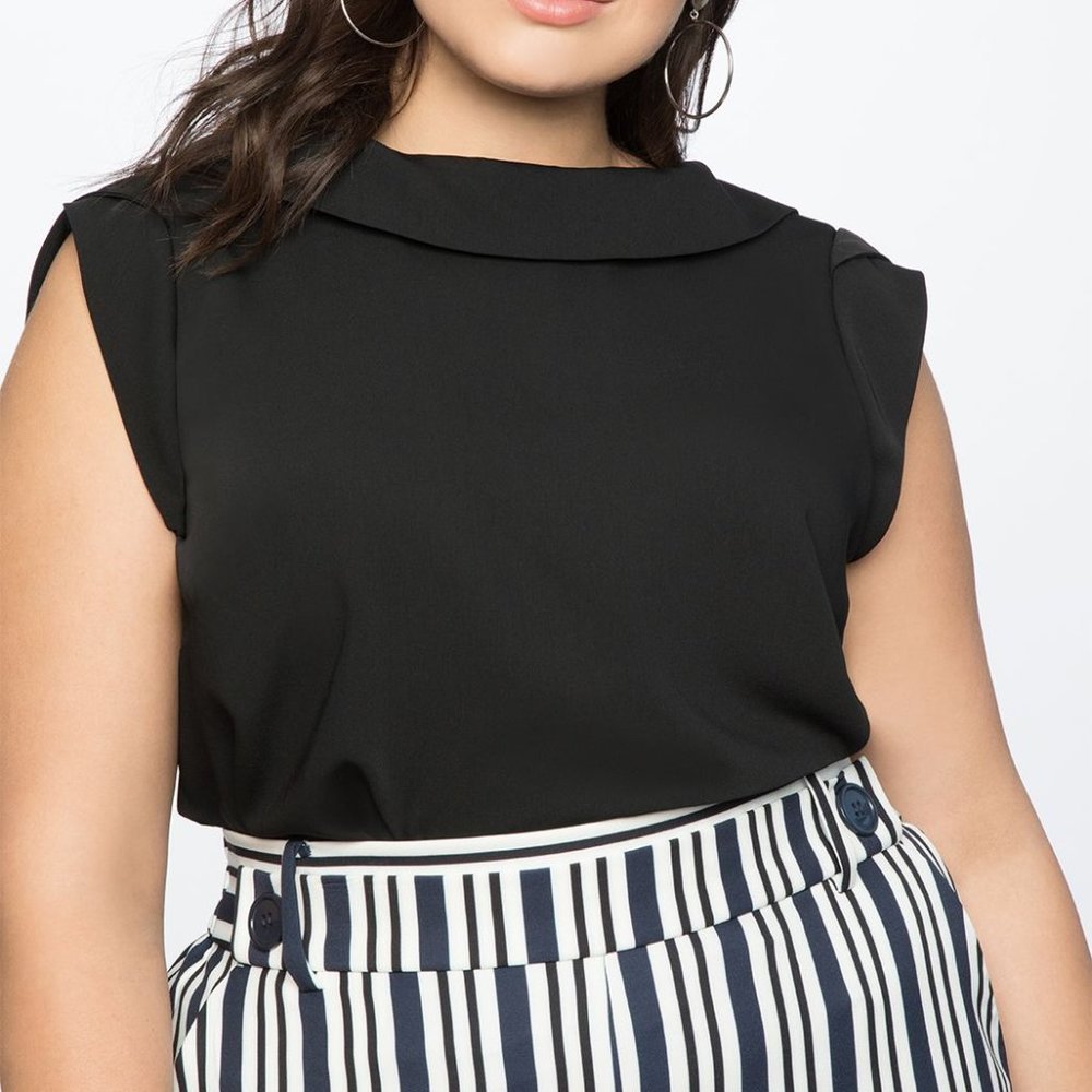 Eloquii Cowl Neck Blouse